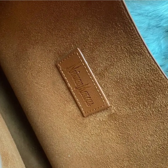 Neiman Marcus Vegan Brown FauxLeather Tote - Picture 2 of 4